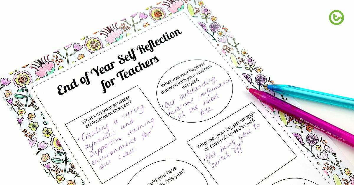 A Free Mindful Self Reflection For Teachers Teach Starter Teach 5064