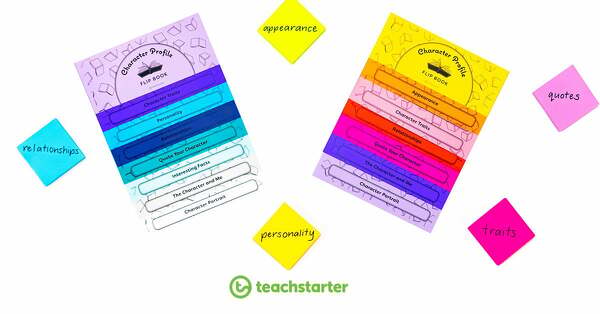 Go to New Literacy Resource | Character Profile Flip Book blog