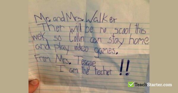 Go to 10 Funny Letters Written by Kids blog