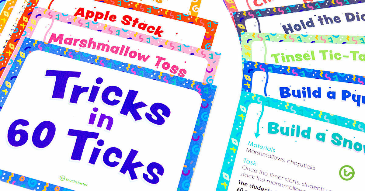 Tricks in 60 Ticks Fun Classroom Party Games Teach Starter
