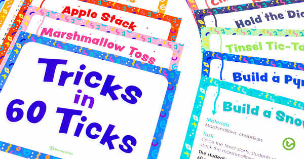 Go to Tricks in 60 Ticks | Fun Classroom Party Games blog
