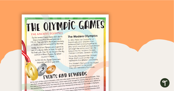 Go to The Olympic Games Resource Pack teaching resource