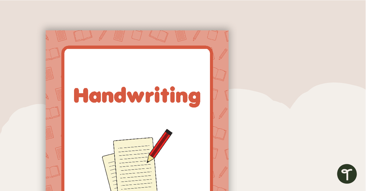 Handwriting Book Cover - Version 2 teaching resource
