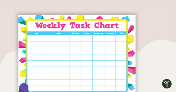 Go to Monster Madness - Weekly Task Chart teaching resource
