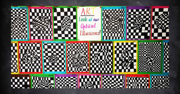 Easy Optical Illusion Art Activity for Kids With Instructions