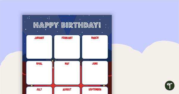 Go to Hollywood - Happy Birthday Chart teaching resource