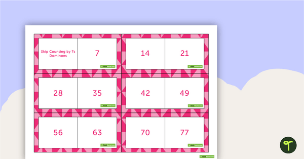 Preview image for Skip Counting by 7s Dominoes - teaching resource
