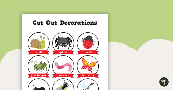 Minibeasts - Cut Out Decorations teaching resource