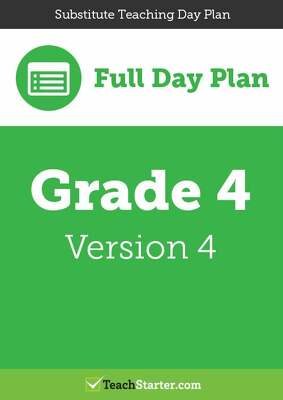Go to Substitute Teaching Day Plan - Grade 4 (Version 4) lesson plan