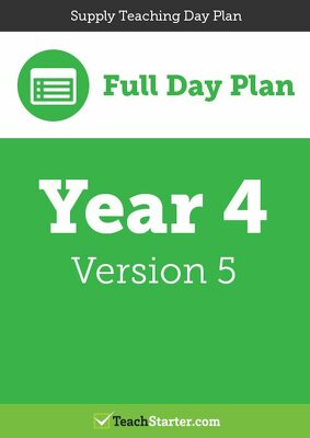Preview image for Supply Teaching Day Plan - Year 4 (Version 5) - lesson plan