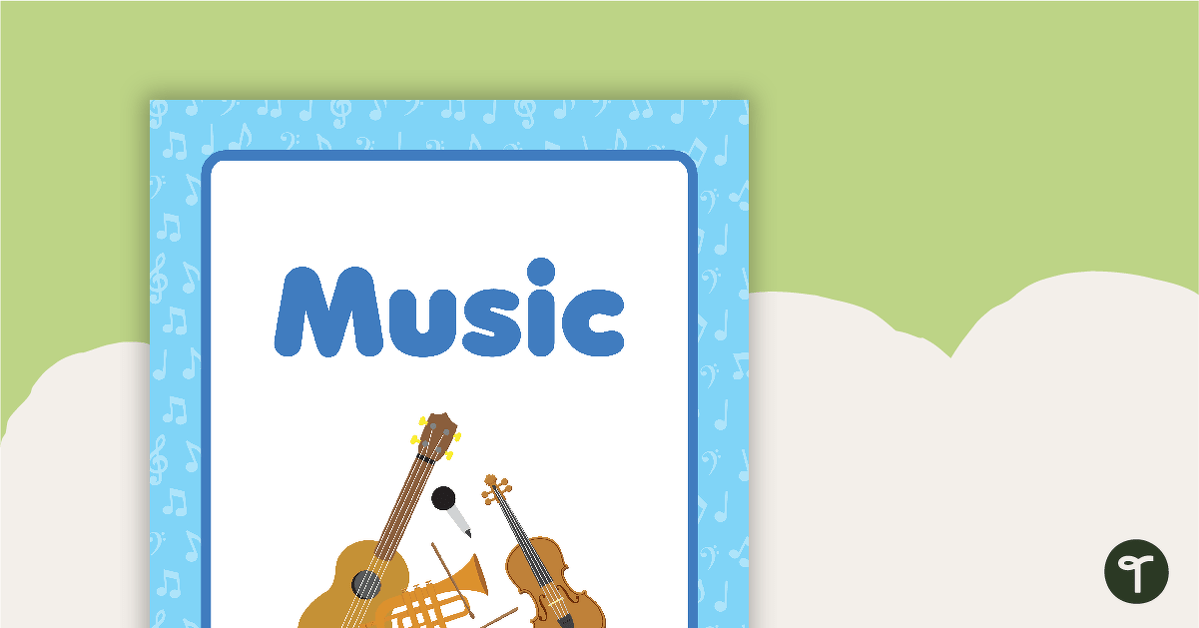 Music Book Cover - Version 2 teaching resource