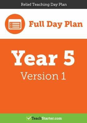 Image of Relief Teaching Day Plan - Year 5 (Version 1)
