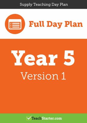 Preview image for Supply Teaching Day Plan - Year 5 (Version 1) - lesson plan