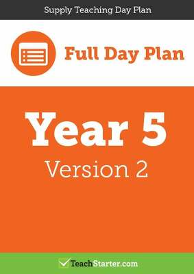 Preview image for Supply Teaching Day Plan - Year 5 (Version 2) - lesson plan