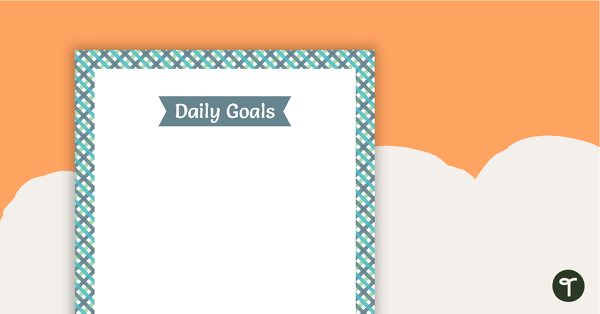 Go to Green Tartan - Daily Goals teaching resource