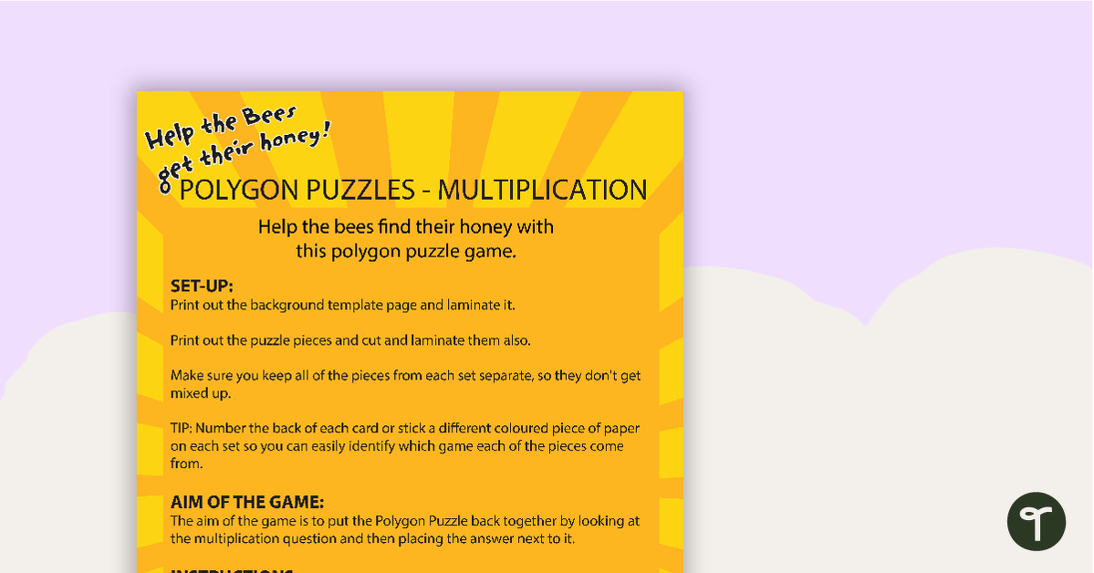 Polygon Puzzles - Multiplication teaching resource