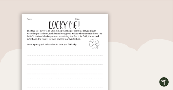 上一页iew image for Lucky Me! - Saint Patrick's Day Worksheet - teaching resource