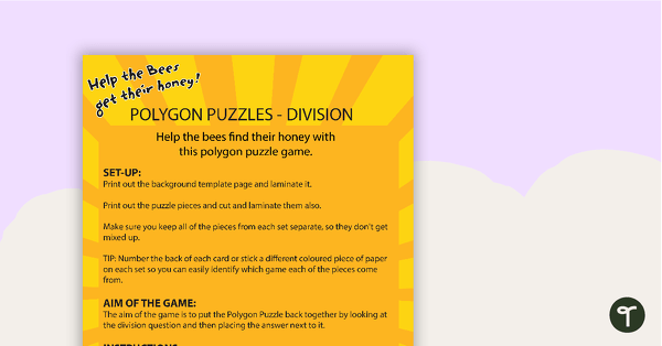 Polygon Puzzles - Division teaching resource