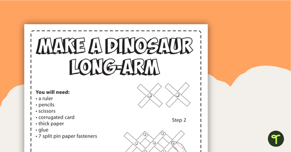Make a Dinosaur Long-Arm Activity teaching resource