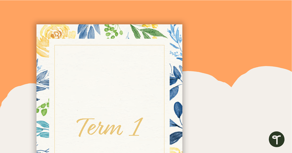 Go to Vintage Roses Printable Teacher Diary - Term Dividers teaching resource