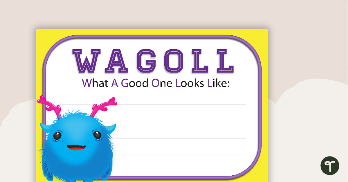 What A Good One Looks Like WAGOLL Poster teaching-resource