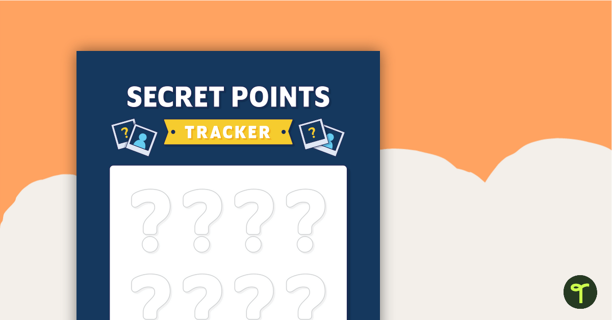 Secret Student Mystery Points Tracker teaching resource