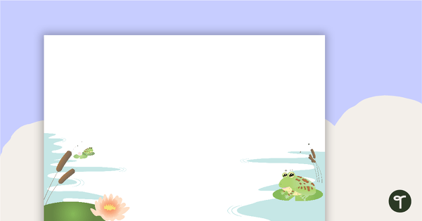 Frogs - Landscape Page Borders teaching resource