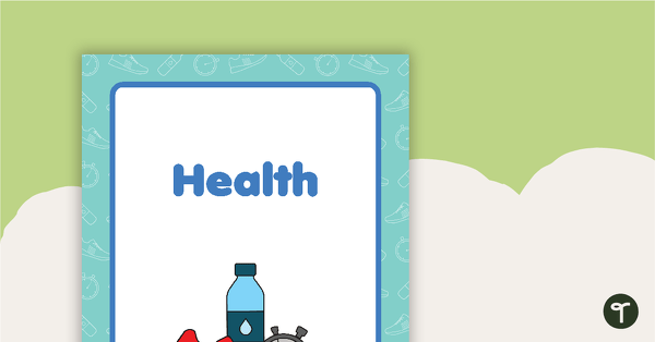 Health Book Cover teaching resource