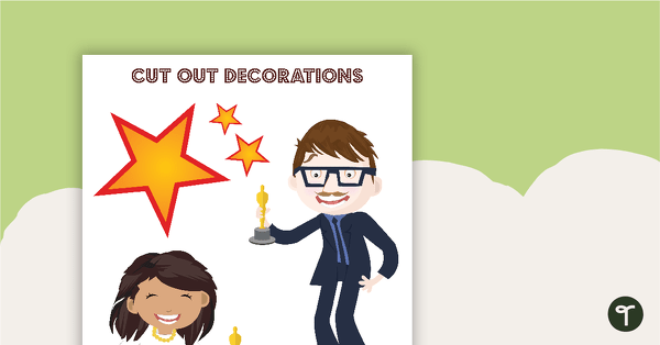 Hollywood - Cut Out Decorations teaching resource