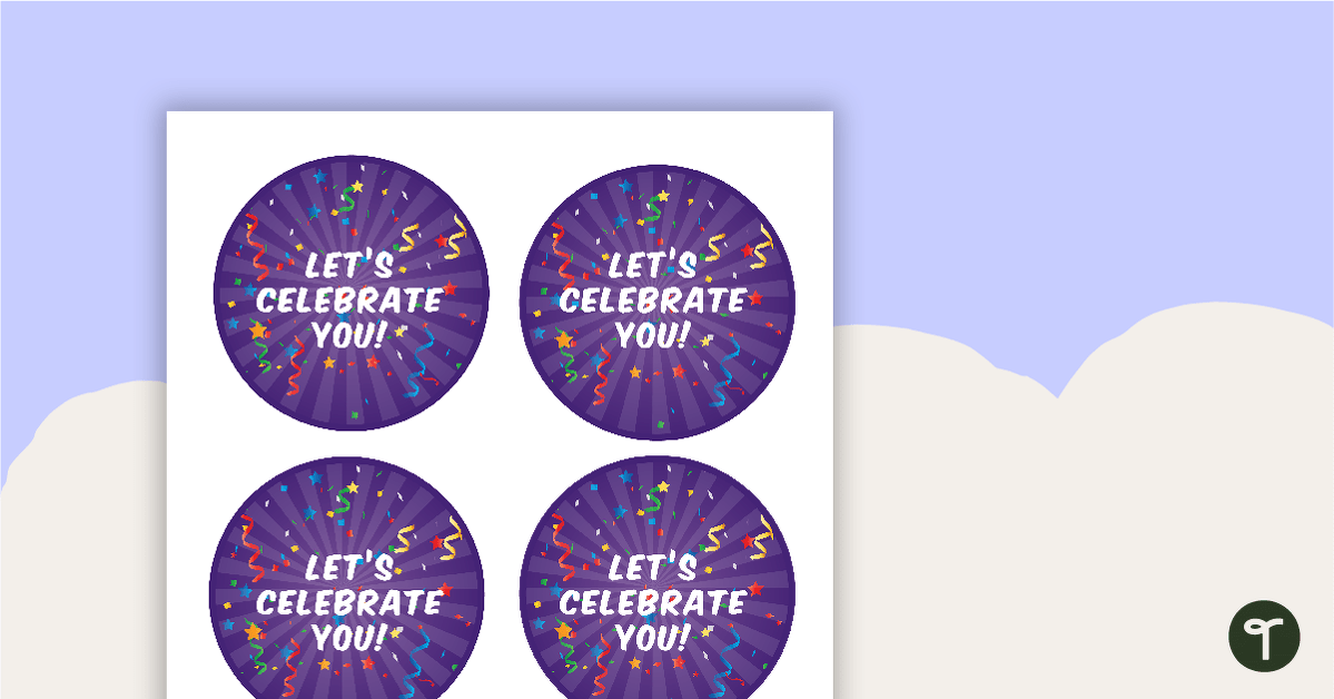 Let's Celebrate - Student Badges teaching resource