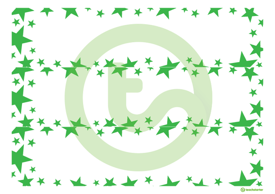 Green Stars - Tray Labels teaching resource