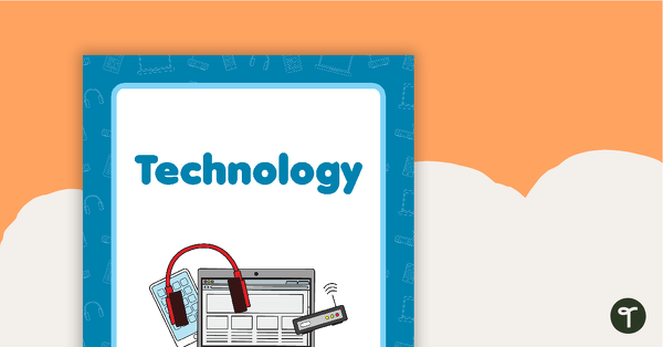 Technology Book Cover - Version 2 teaching resource