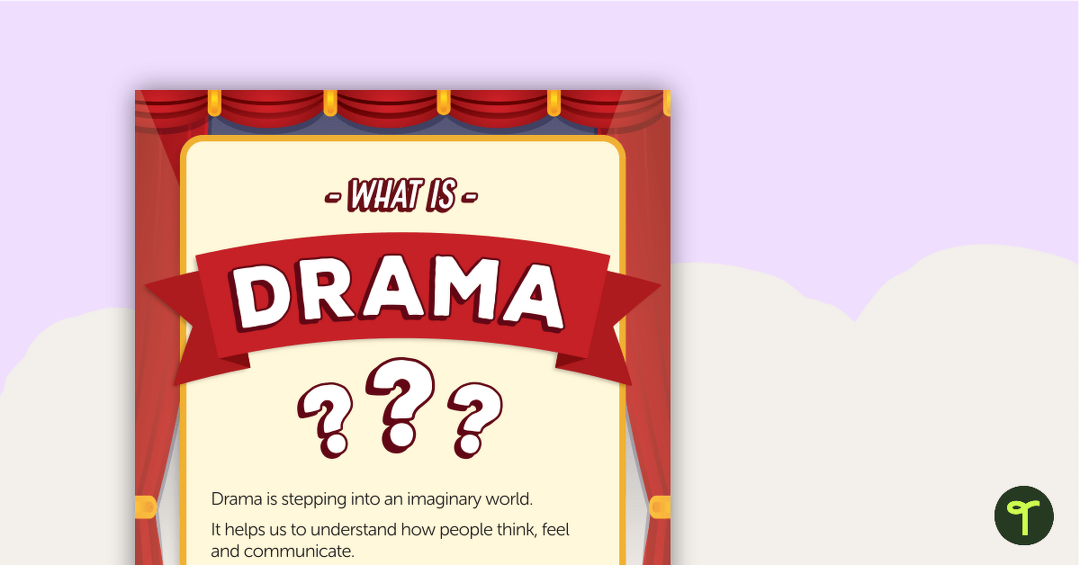"What is Drama?" Poster teaching resource
