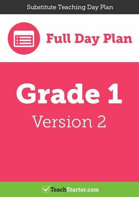 Go to Substitute Teaching Day Plan - Grade 1 (Version 2) lesson plan