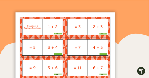 Image of Double +1 Addition Dominoes