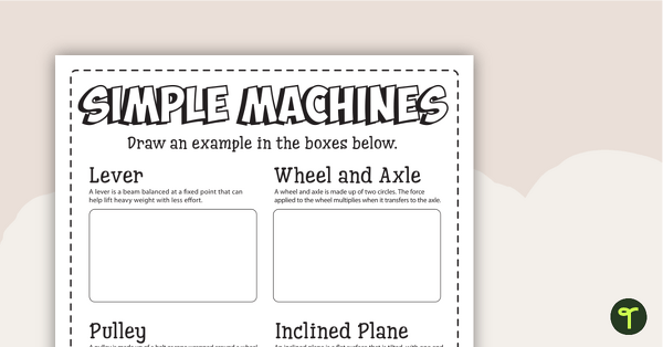 Drawing Simple Machines teaching resource