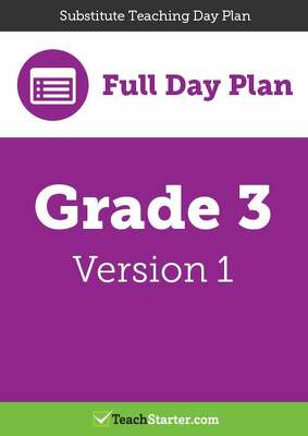Go to Substitute Teaching Day Plan - Grade 3 (Version 1) lesson plan