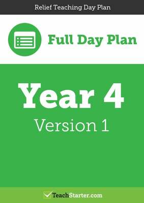 Go to Relief Teaching Day Plan - Year 4 (Version 1) lesson plan
