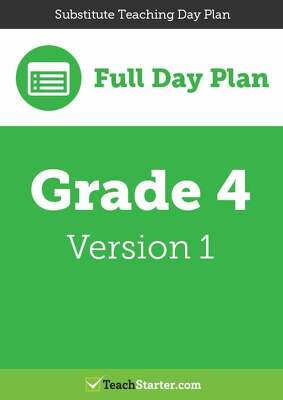 Go to Substitute Teaching Day Plan - Grade 4 (Version 1) lesson plan