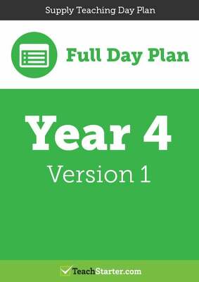 Go to Supply Teaching Day Plan - Year 4 (Version 1) lesson plan
