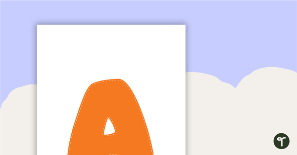 去纯橙色——字母、数字和标点符号设置教学资源
