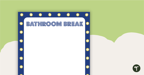 Go to Hollywood - Bathroom Break Poster teaching resource