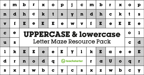 Go to Uppercase and Lowercase Letter Mazes Resource Pack resource pack