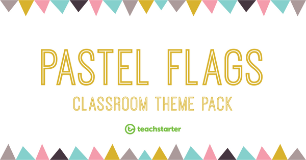 Preview image for Pastel Flags Classroom Theme Pack - resource pack