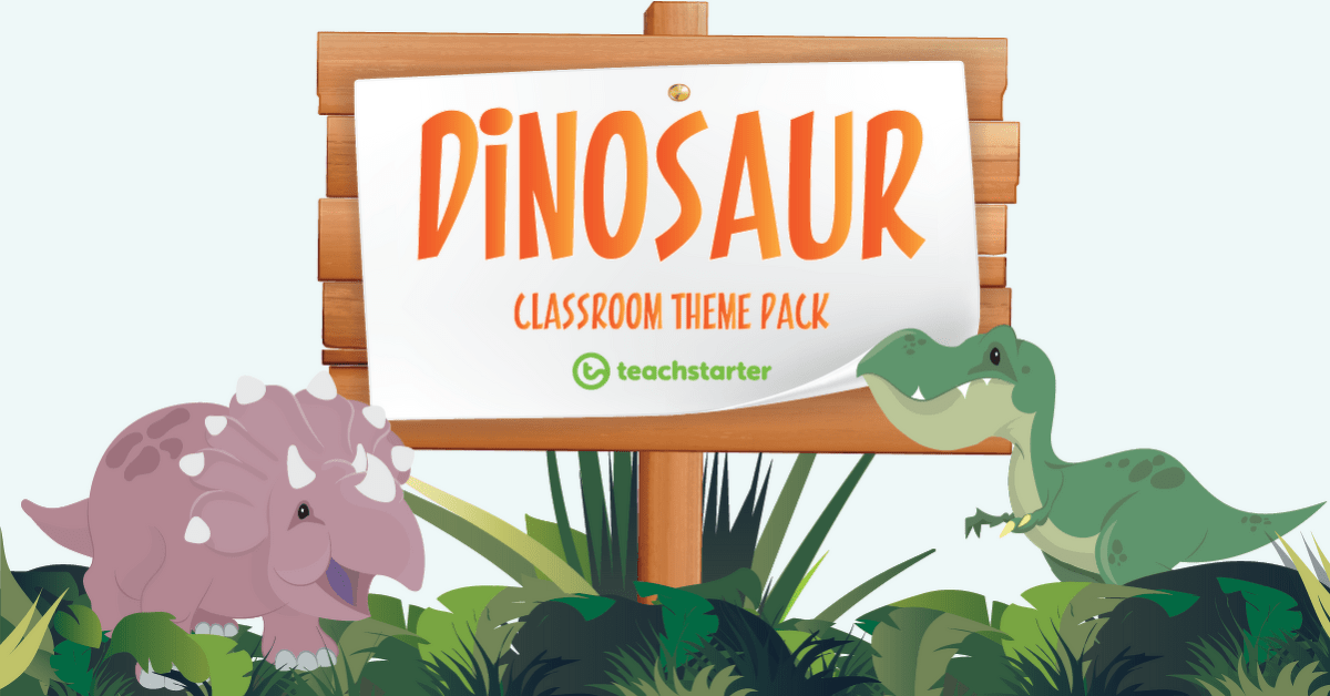 恐龙教室主题包的预览图像 - 资源包