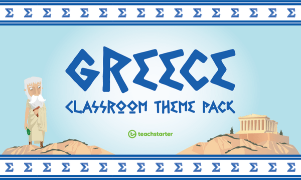 Go to Greece Classroom Theme Pack resource pack
