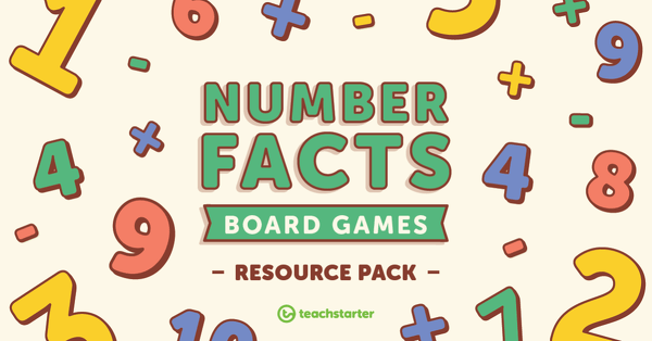 Go to Number Facts Board Games resource pack