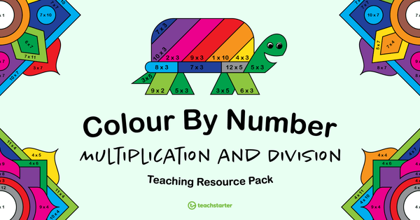Go to Colour by Numbers - Multiplication and Division Teaching Resource Pack resource pack
