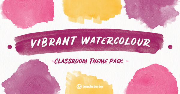 Image of Vibrant Watercolour Classroom Theme Pack