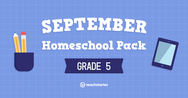 Preview image for September Homeschool Resource Pack - Grade 5 - resource pack